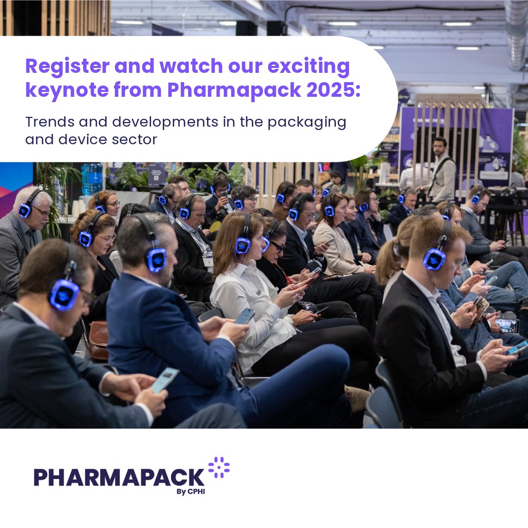 This keynote explores the latest trends and innovations in the packaging and device sector.

In case you missed out you can watch online to make sure you don’t miss this opportunity to get up to speed with crucial industry shifts! 👉 ow.ly/FfHU50VAQe1  #PharmapackEU