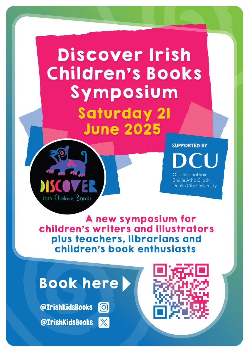 writing.ie (@writing_ie) on Twitter photo The Discover Irish Children’s Books Symposium takes place Saturday 21st June from 11am to 4pm @ Cregan Library, St Patrick’s Campus, DCU, Drumcondra, Co Dublin
Booking details & more: writing.ie/news/discover-……
<a href="/IrishKidsBooks/">Discover Irish Children's Books</a>
#librarians #Illustrator #kidslit #books The Discover Irish Children’s Books Symposium takes place Saturday 21st June from 11am to 4pm @ Cregan Library, St Patrick’s Campus, DCU, Drumcondra, Co Dublin
Booking details & more: writing.ie/news/discover-……
<a href="/IrishKidsBooks/">Discover Irish Children's Books</a>
#librarians #Illustrator #kidslit #books