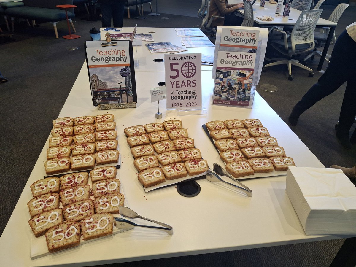 MissLFryer's tweet image. Teaching Geography celebration in the #GAConf25 Forum....happy 50th birthday!!