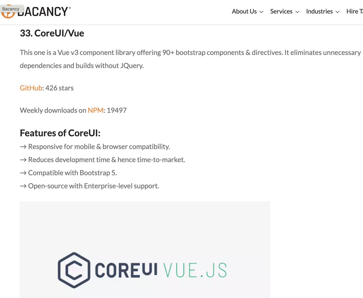 core_ui's tweet image. We’re not saying #33 is the new #1... but if @BacancyTech says CoreUI Vue is worth listing among the top #Vue component libraries — we’re here for it 😎

Top 41? We’ll take it. Trends come and go, but clean UI stays.

#CoreUI #VueJS #ComponentLibraries #WebDev #Frontend