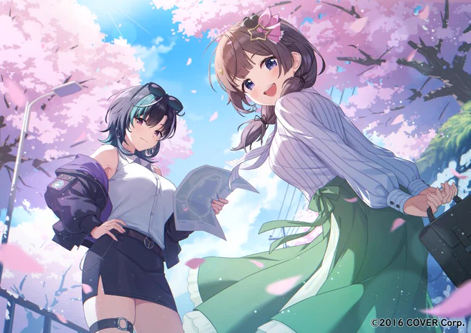 【仕事告知】#ホロライブ日常ささやき君との春 ボイスのキービジュアルイラストを描かせていただきました!ありがとうございます!興味がある方ぜひ聞いてみてください!よろしくお願いします! 