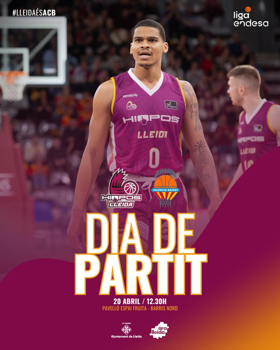 Desperteeeeeu! Tothom de peu!!!!
🔥 AVUI TORNEM AL BARRIIIIIIIIS 🔥

🎟️ venta.flleida.cat/es/entradas/ve… 

#TotsAUna ⚔️ #LleidaÉsACB #HioposLleida #Lleida #LigaEndesa