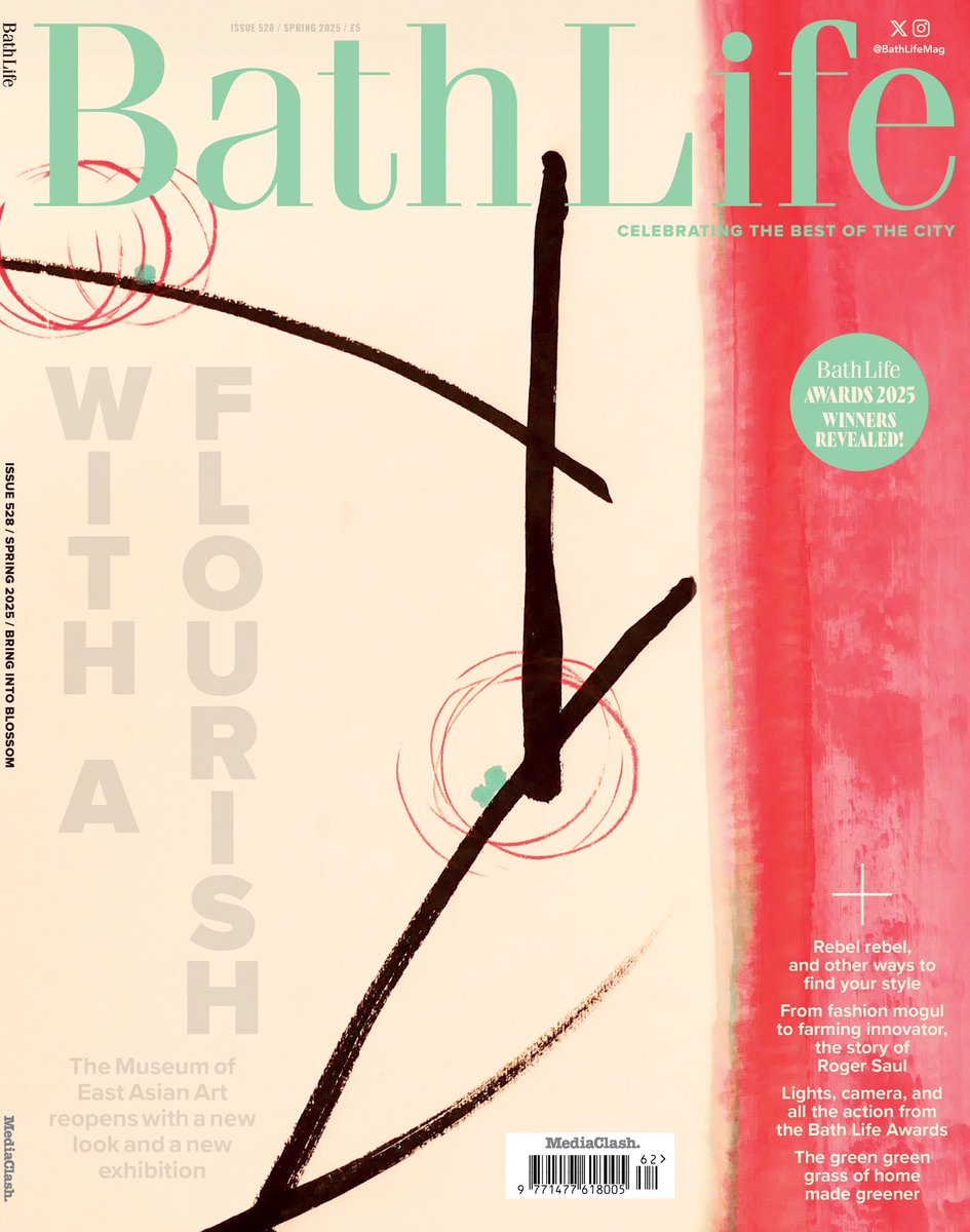 BathLifeMag's tweet image. Our new issue features a beautiful cover with a detail from the Museum of East Asian Art’s new exhibition. Plus, we have coverage of the 20th anniversary Bath Life Awards. Pick up your copy for all the action from the night.