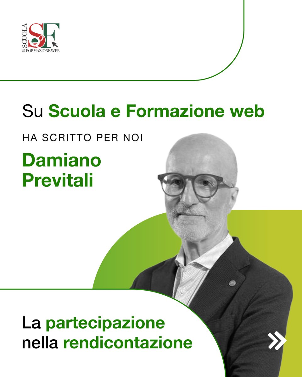cislscuola's tweet photo. 📄 #Rendicontare è #partecipare.
Con la chiusura del triennio del #SistemaNazionalediValutazione 2022-2025, le #scuole si preparano alla #rendicontazionesociale. Sul nuovo numero di #ScuolaeFormazione web, #DamianoPrevitali, Dirigente del MIM, evidenza l’importanza di non considerarla un semplice adempimento burocratico ma piuttosto un’occasione per ritrovare senso, valorizzare i risultati e riaccendere il #coinvolgimento della #comunitàeducante. Un’opportunità da cogliere per rilanciare il #valore del nostro lavoro educativo.
🔗 Leggi l’articolo completo sulla rivista online 👉 https://t.co/DNEHDsAveN

#CislScuola #ScuolaeFormazione #scuola #rendicontazionesociale #partecipazione #comunitàeducante

@MIsocialTW