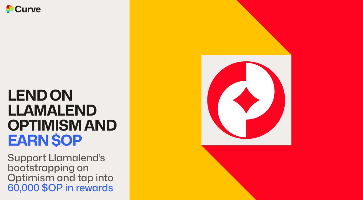 Curve Finance (@curvefinance) on Twitter photo Incentives in $OP for LlamaLend markets on <a href="/Optimism/">optimism.eth</a> are officially up curve.fi/lend/optimism/…
news.curve.fi/curve-op-incen… Incentives in $OP for LlamaLend markets on <a href="/Optimism/">optimism.eth</a> are officially up curve.fi/lend/optimism/…
news.curve.fi/curve-op-incen…