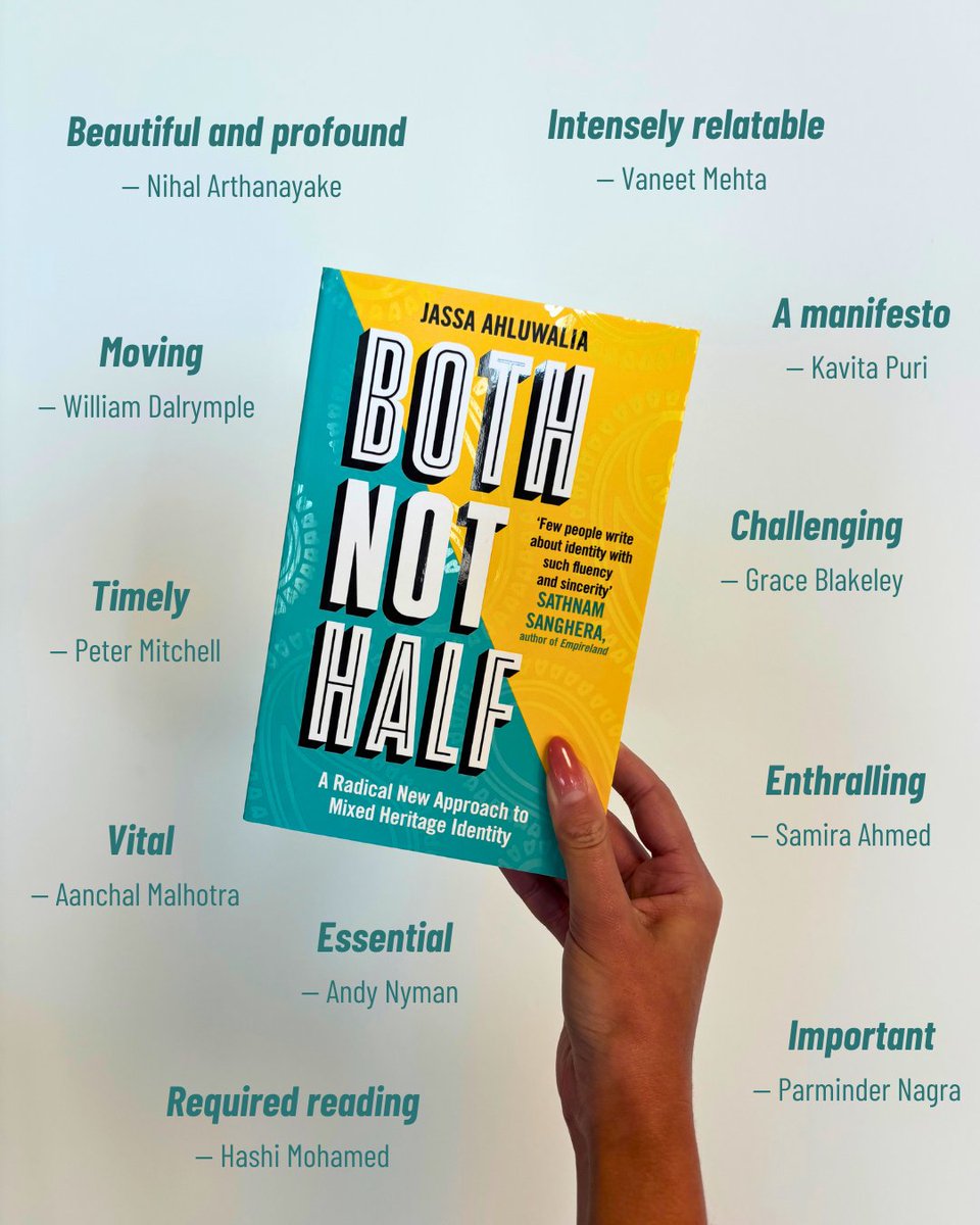 The Blair Partnership (@tbp_agency) on Twitter photo Happy Paperback publication day to BOTH NOT HALF by <a href="/OfficialJassa/">Jassa Ahluwalia</a> 🥳
If you haven't already got your hands on a copy of this fabulous memoir, you can get one here: waterstones.com/book/both-not-… Happy Paperback publication day to BOTH NOT HALF by <a href="/OfficialJassa/">Jassa Ahluwalia</a> 🥳
If you haven't already got your hands on a copy of this fabulous memoir, you can get one here: waterstones.com/book/both-not-…