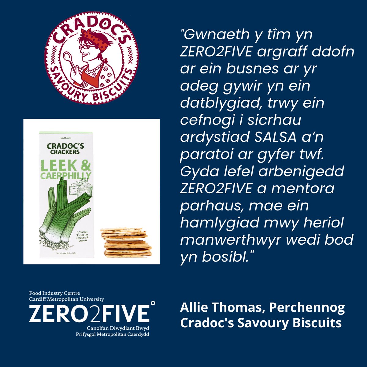 Cefnogodd ZERO2FIVE Cradoc's am y tro cyntaf trwy sicrhau ardystiad SALSA yn 2019. Rydym wedi parhau i gynnal archwiliadau mewnol rheolaidd i helpu i gynnal eu hardystiad SALSA ac rydym hefyd wedi darparu gymorth mewnwelediad i’r farchnad i Cradoc’s. 

zero2five.org.uk/cy/success-sto…