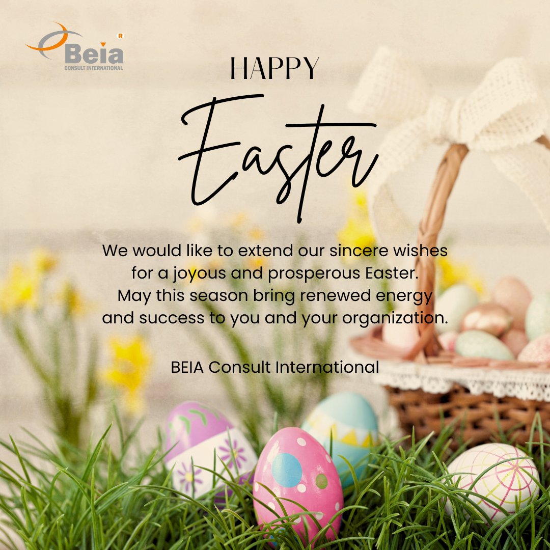 beiaconsult's tweet photo. 🌸 Happy Easter from BEIA! 🐰

We send our warmest wishes for joy, health, and success to all our partners, clients, and community.

May this Easter bring renewed energy, new opportunities, and continued growth for you and your organization. 🌿✨

#Easter2025 #EasterWishes https://t.co/62khBBT9f1