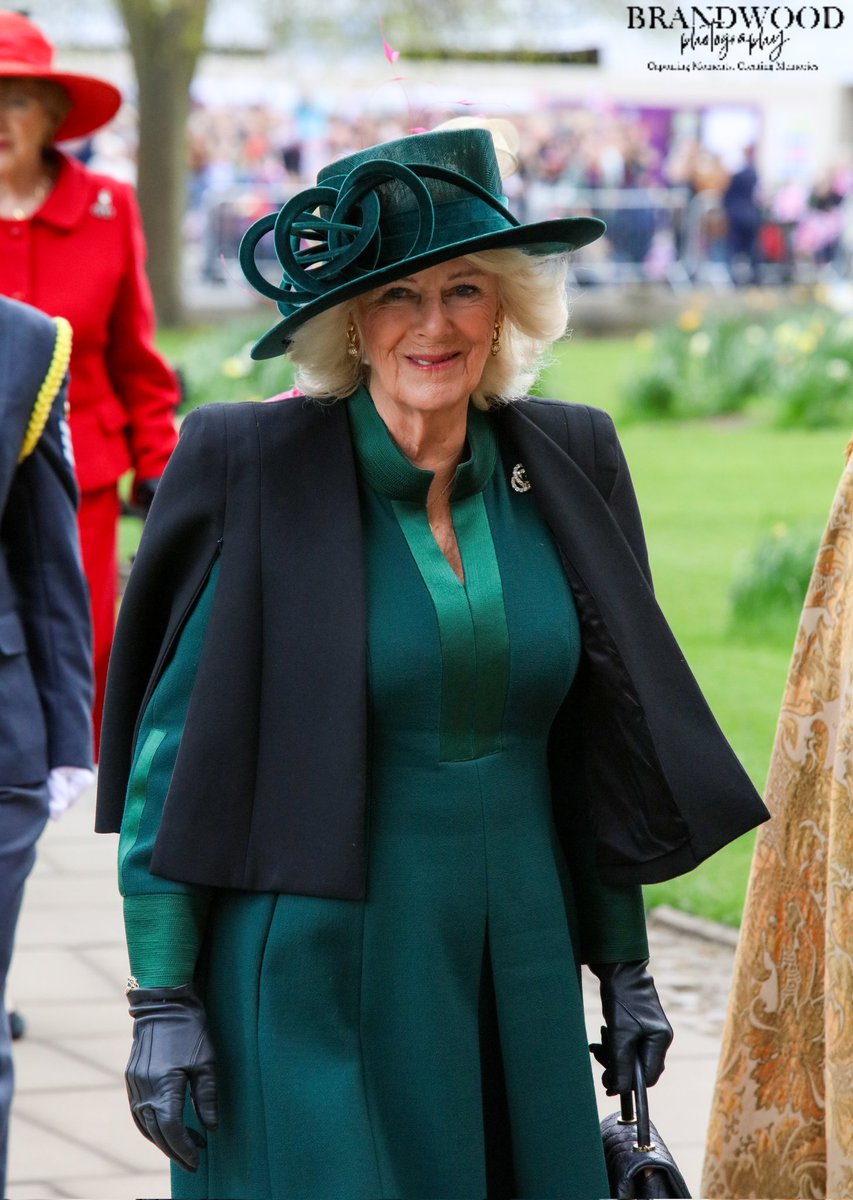 Queen Camilla looked wonderful as she arrived at Durham Cathedral ahead of The Royal Maundy Service.