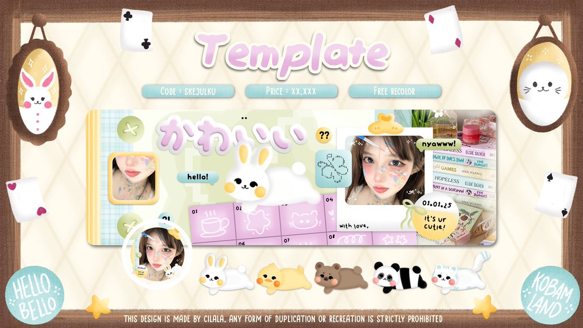 ˙ . ꒷ 🛼 . 𖦹˙— 𝘩𝘦𝘭𝘱 𝘳𝘦-𝘱𝘰𝘴𝘵? Thank you! ♡

Haloo! Cila bawa 8 anak baru yang akan dijual sebagai template. Kalau ga aman, boleh dm cila yaaaa 🫣 Terima kasih ~  .ᐟ.ᐟ

꒰ #zonauang #zonaba ꒱