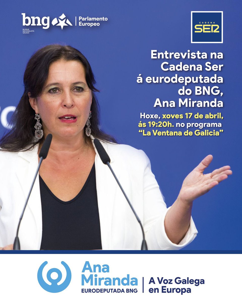 Ana Miranda EURODEPUTADA. A voz galega en Europa tweet media