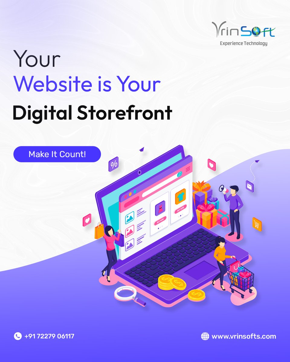 vrinsofts's tweet image. Your website is more than just a URL – it&apos;s your digital storefront and often the first impression people get of your brand.
Make it clean, fast, mobile-friendly, and built to bring results

#WebsiteDesign #WebDevelopment #DigitalStorefront #OnlinePresence #BusinessWebsite