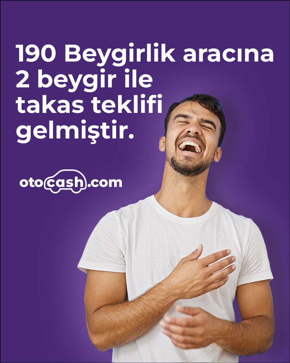 otocashcom's tweet photo. Aracını saniyeler içinde https://t.co/yZEMVxJntn’a satabilirsin. Ya da ciddi alıcıyım diyen 10. kişiyle yeniden ekspertiz firmalarını dolaşmak istersen ilan da verebilirsin. 😂 #otocashcom https://t.co/fo5XHjb80t