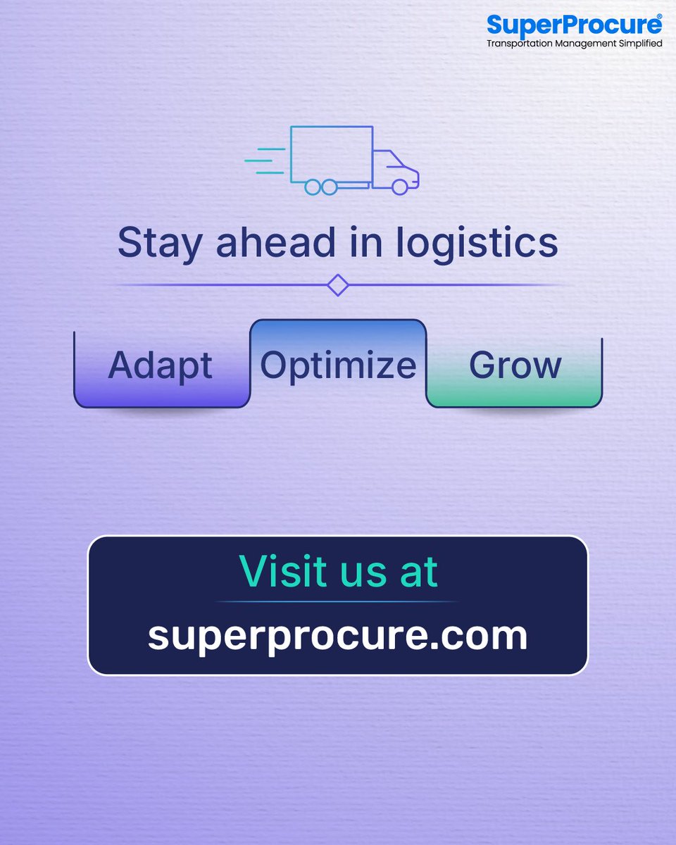 SuperProcure's tweet image. NLP is unifying and digitizing India’s logistics ecosystem.
Read more- superprocure.com
#nationallogisticspolicy #indianlogistics #logistics #digitaltransformation #india2030 #logisticsinnovation #smartsupplychain
