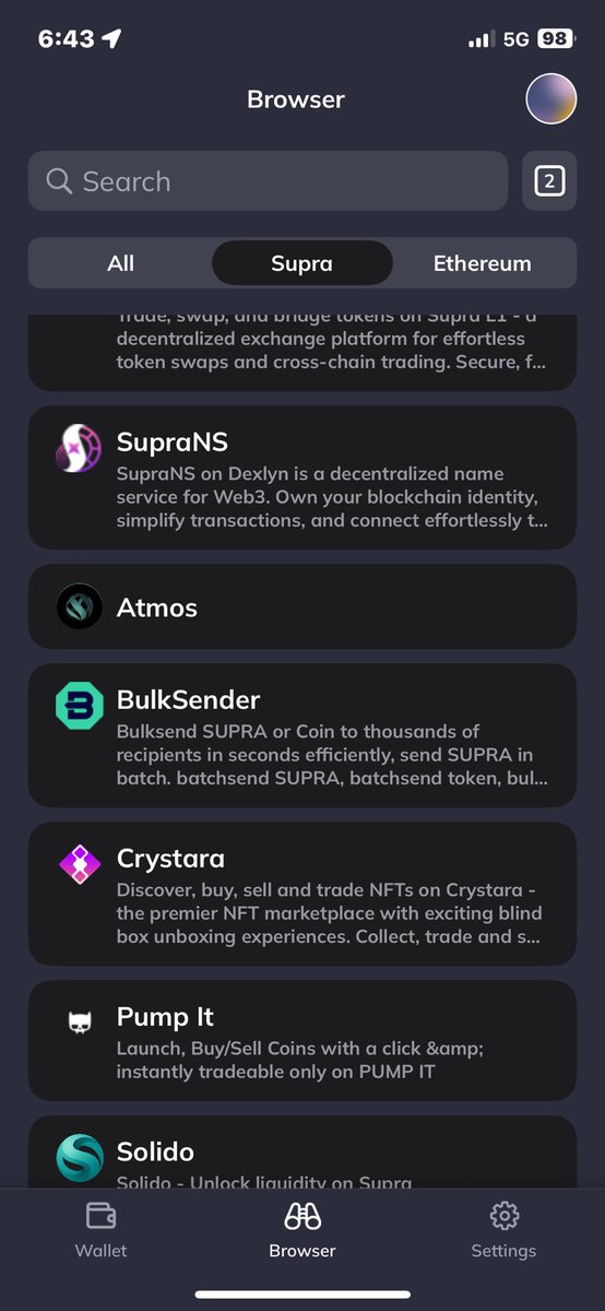 JUST IN 🔥🔥🔥 
More apps on the <a href="/Starkey_wallet/">StarKey</a> browser.  👀DEFI warming up! ⛽️