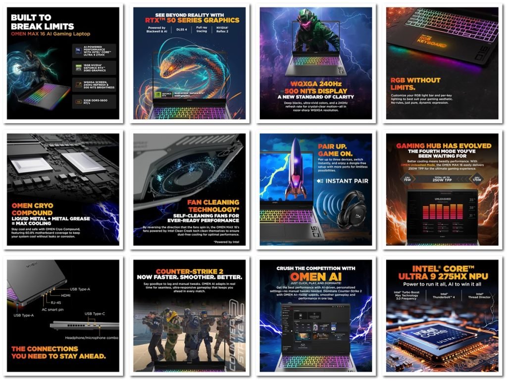 TechHounder's tweet image. 🔥 HP launches the OMEN MAX 16 gaming laptop in India!

#IntelCoreUltra9 #RTX5080