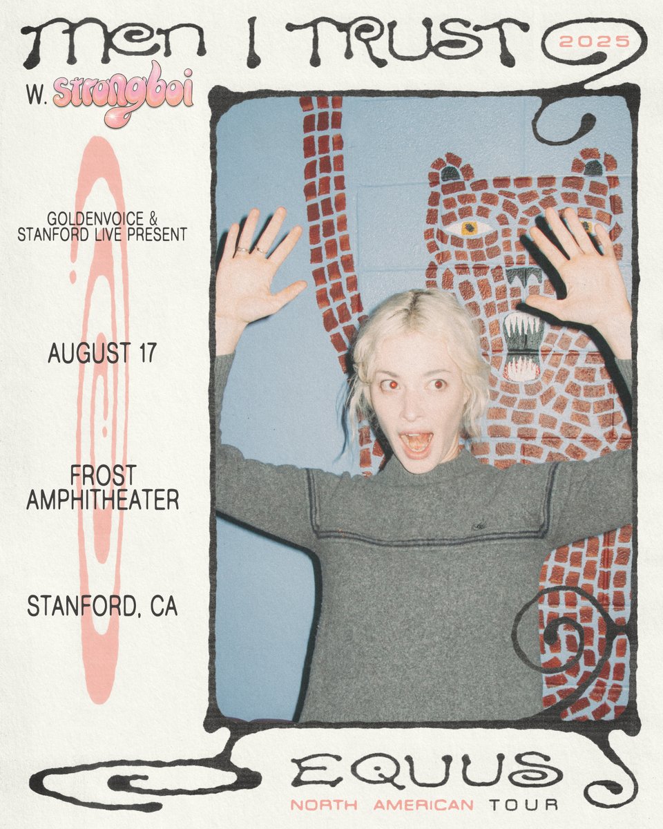 frostamphitheater (@frost_stanford_) on Twitter photo Our summer night at Frost with <a href="/menitrust/">Men I Trust</a> just got dreamier. Catch strongboi opening the show on August 17 💌
🎟 rebrand.ly/MenITrust Our summer night at Frost with <a href="/menitrust/">Men I Trust</a> just got dreamier. Catch strongboi opening the show on August 17 💌
🎟 rebrand.ly/MenITrust