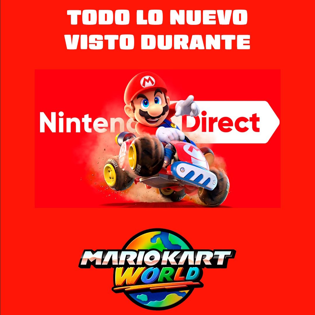 GamerLatamNA's tweet photo. Un pequeño resumen de lo que fue el #Nintendodirect del dia de hoy #MarioKartWorld  #gamerlatam https://t.co/Kwekzq8COn