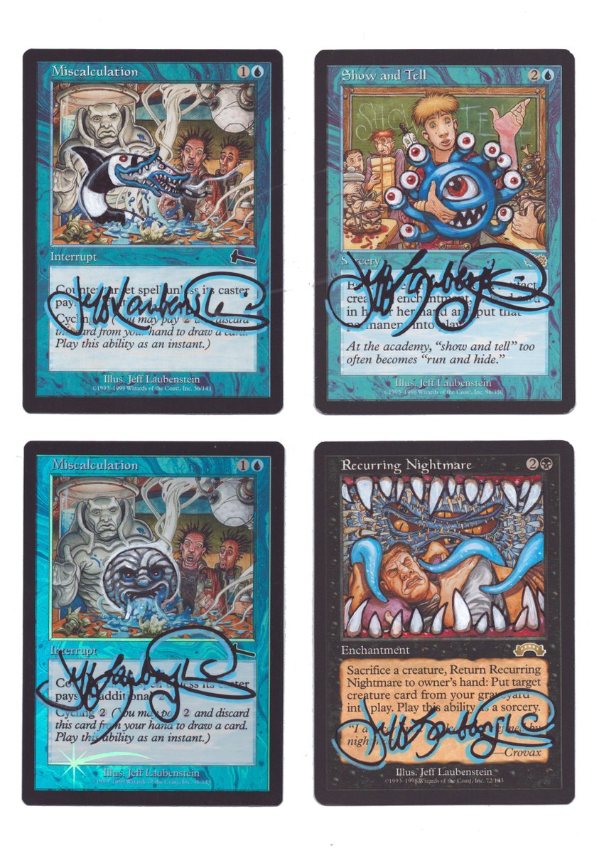 IllustratorJeff's tweet photo. Just sending out a set of cards.
The group of "simple" alters were listed "artist choice". Sometimes that's a great idea, sometimes I struggle. I rather like the results. These were finished up at #SCGDenver. Hope you like the results as much as I do.
#MTG #MTGAlters #MTGCustom https://t.co/uVKKDA8M3j