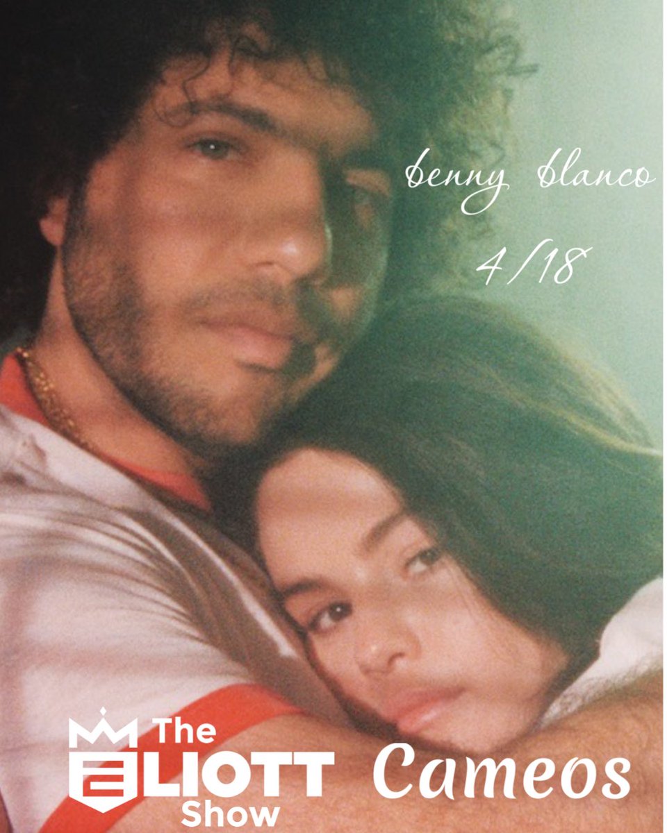 The next guest appearance on The Eliott Show Cameos will be @itsbennyblanco , got a lot to chat with him about s don’t miss it tomorrow night 4/18!

#bennyblanco #selenagomez #music #radio #interviews