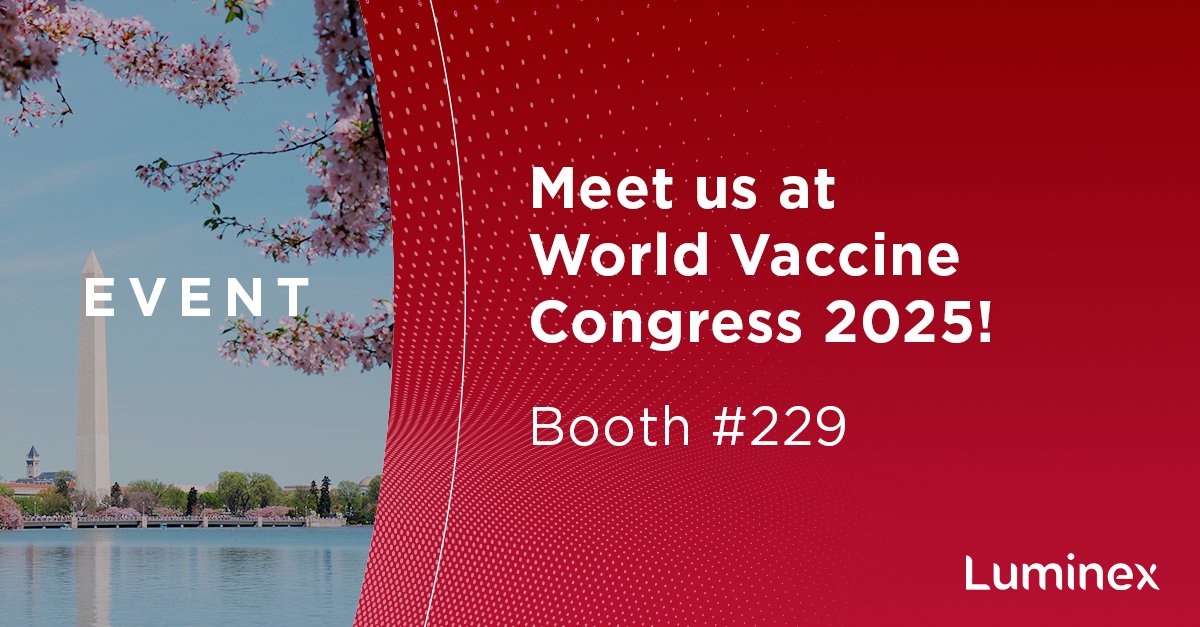 We're heading to DC for #WVC2025, April 21–24! Stop by booth #229 to see how xMAP® Technology powers vaccine research.
Event info: hubs.li/Q03hQmBq0
#xMAP #VaccineResearch #Immunoassays