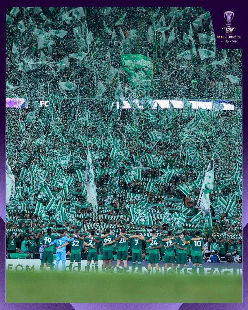 🚨 حساب دوري أبطال آسيا الرسمي (X):

جمهور الأهلي اللاعب رقم 12، لايفوتون أي موعد، دائمًا صاخبون، دائمًا فخورون 🟢⚪️