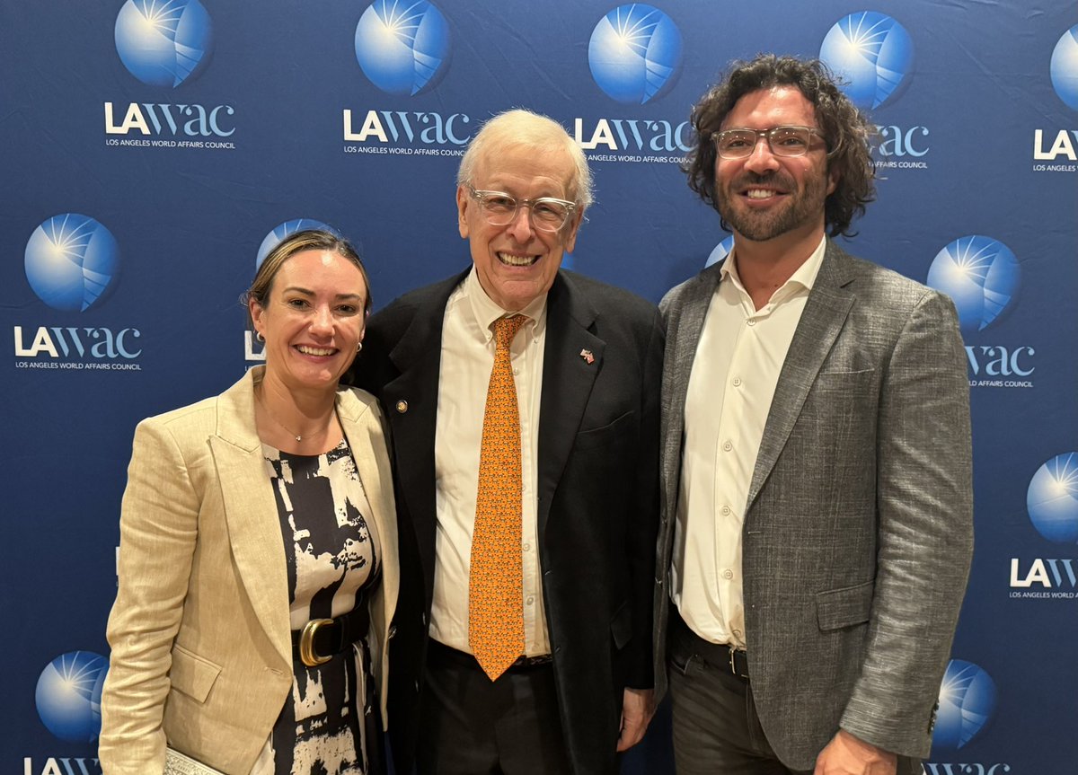 Consul-General Katja Ackerley and her partner Ken Moynihan enjoyed an insightful discussion by former US Ambassador to Norway Marc Nathanson on Transatlantic and Arctic Security hosted by the Los Angeles World Affairs Council. #LAWAC