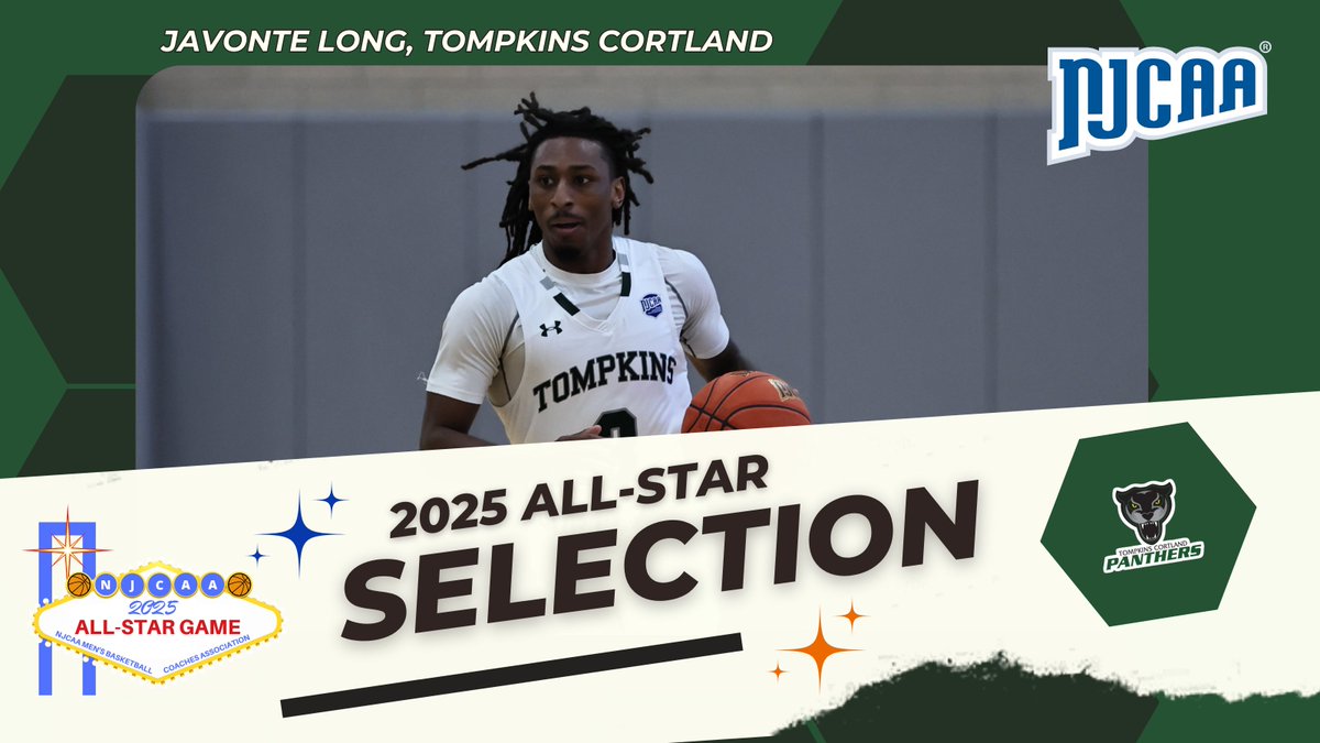 JCBCA (@njcaambbcoaches) on Twitter photo 🌟2025 ALL-STAR SELECTION🌟
Javonte Long of <a href="/TCPanthers/">Tompkins Cortland Panthers</a> has been selected as 2025 NJCAA Men's Basketball All-Star!
🏅NJCAA Division III Third Team All-American
🏅 First Team All-Region
⭐️18.2 PPG in 24-25
#NJCAABasketball 🏀 🌟2025 ALL-STAR SELECTION🌟
Javonte Long of <a href="/TCPanthers/">Tompkins Cortland Panthers</a> has been selected as 2025 NJCAA Men's Basketball All-Star!
🏅NJCAA Division III Third Team All-American
🏅 First Team All-Region
⭐️18.2 PPG in 24-25
#NJCAABasketball 🏀