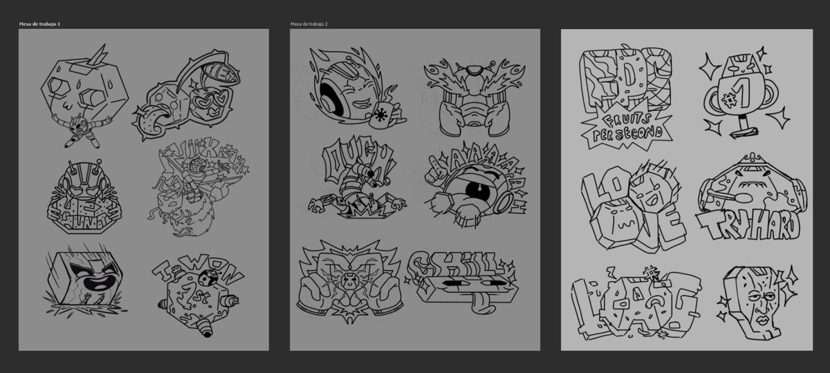 Wrapping up some new more sticker sketches for <a href="/genome_protocol/">Genome</a>  🧬 

wanted to go with more dirty stickers, Mr CEO <a href="/JasoNFT_/">Jason 💪 powerlifter.eth</a> stopped me 😔

with the help of Hermano Jose, the cook of our house 🔥