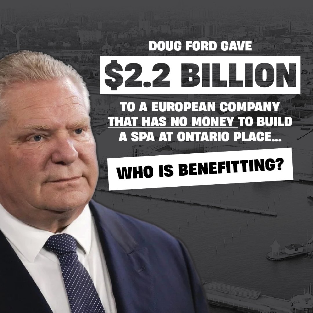 Doug Ford can’t pretend he didn’t know who he was making a deal with. The Auditor General had already raised many of these red flags, and the Premier chose to ignore them for his personal convenience.

#onpoli