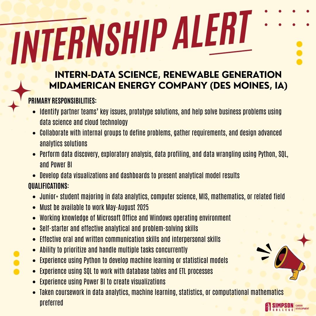 Simpson College Career Development tweet media