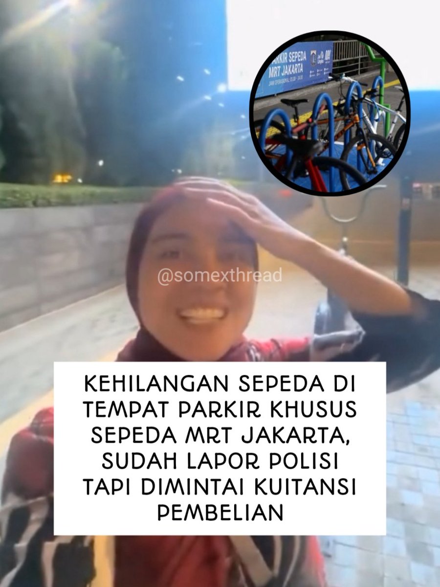 somexthread's tweet image. Kecewa banget ga sih, dibuatin tempat parkir sepeda tapi ga dipastikan keamanannya... apa cuma buat dekorasi doang?😭😭

Kira-kira kenapa ya kakaknya langsung pesimis setelah lapor?😌