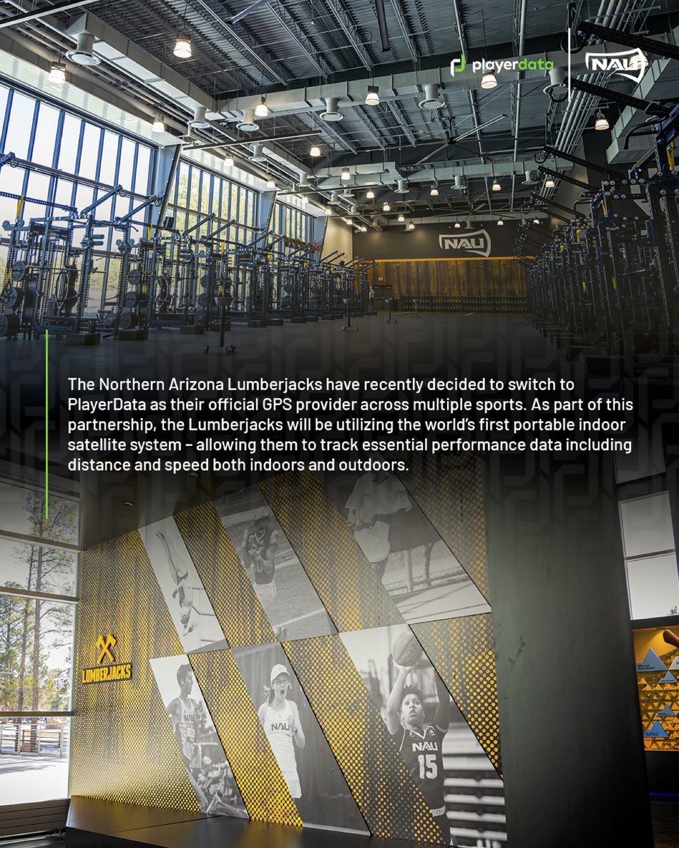 PlayerData's tweet image. One platform. Four programs. Full coverage.

NAU goes department-wide with PlayerData—tracking football, both hoops teams &amp;amp; women’s soccer, indoors and out.

Read more: playerdata.com/blog/northern-…

#PlayerData #NAUAthletics #GPSPerformance #NeverADoubt