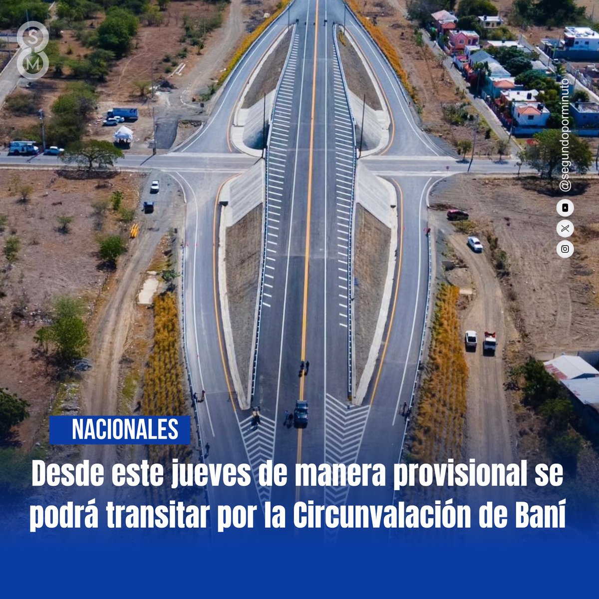 SegundoPorMinut's tweet photo. El ministro de Obras Publicas y Comunicaciones @MOPCRD, Eduardo Estrella, junto a autoridades locales, civiles y militares dejó en funcionamiento provisional y de forma completa la avenida de Circunvalación de Baní.

#MOPC 
#Baní 
#CircunvalaciónBaní
#SemanaSanta 
#Transitar https://t.co/g0T5MXXVhP