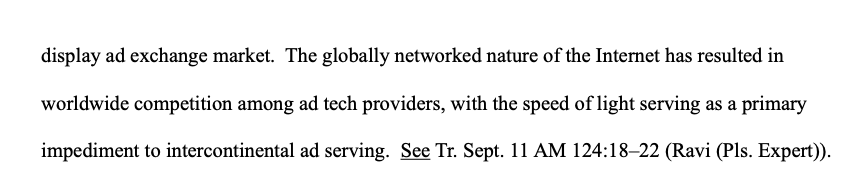 Court finds the geographic scope to be Global, rather than US-only. This is really big when we get to remedies and potential fines.