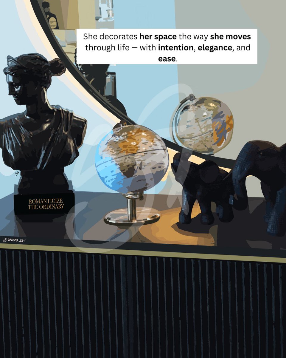 She’s not just decorating- she’s curating a life that feels like luxury. The walls, the energy, the softness.