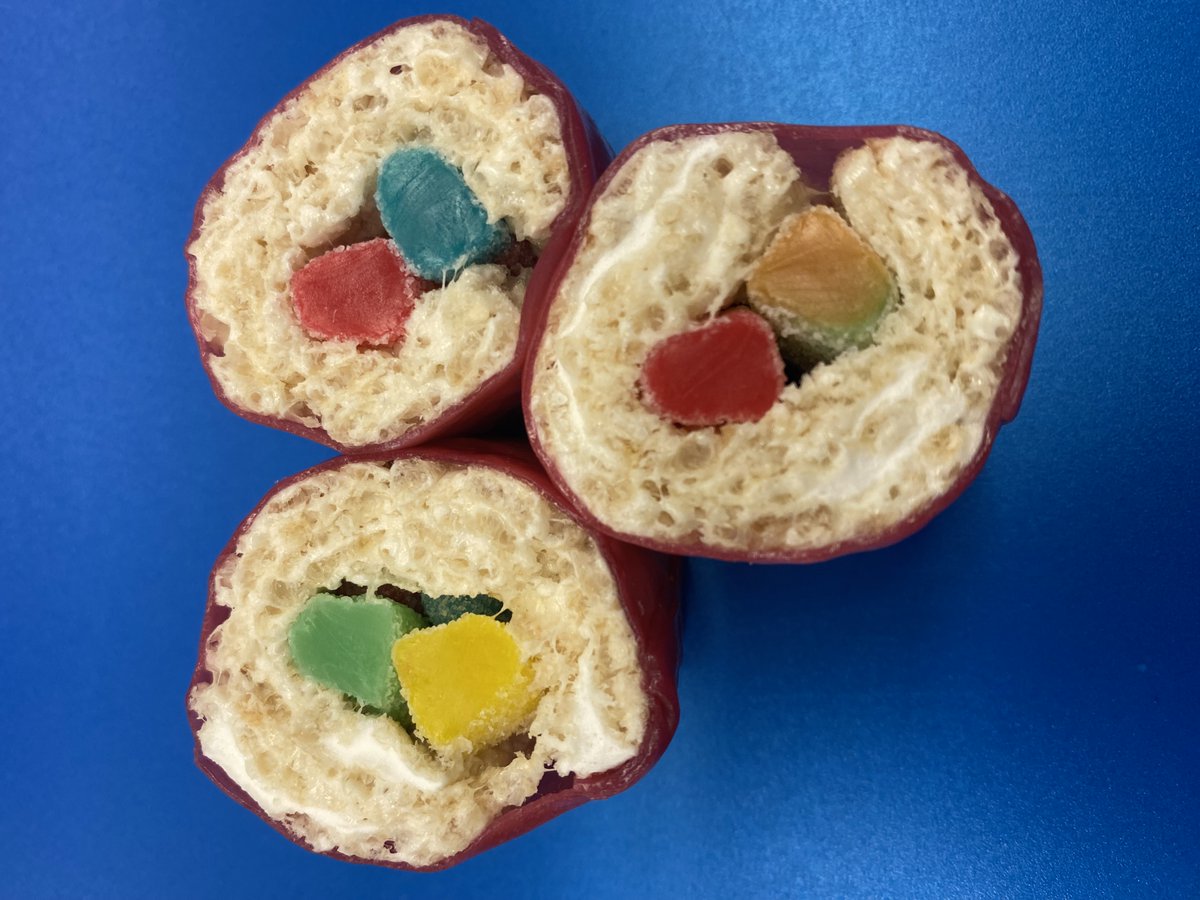 HSESchools's tweet image. 🍣🎉 Rollin’ into fun at Fall Creek Elementary!

Our amazing HSE Food Services team diverted from their usual menu to serve up something extra sweet after school – candy sushi! 🍬👩‍🍳🍭

They led students in a fun, hands-on “cooking class” where rice krispie rolls, fruit strips,…