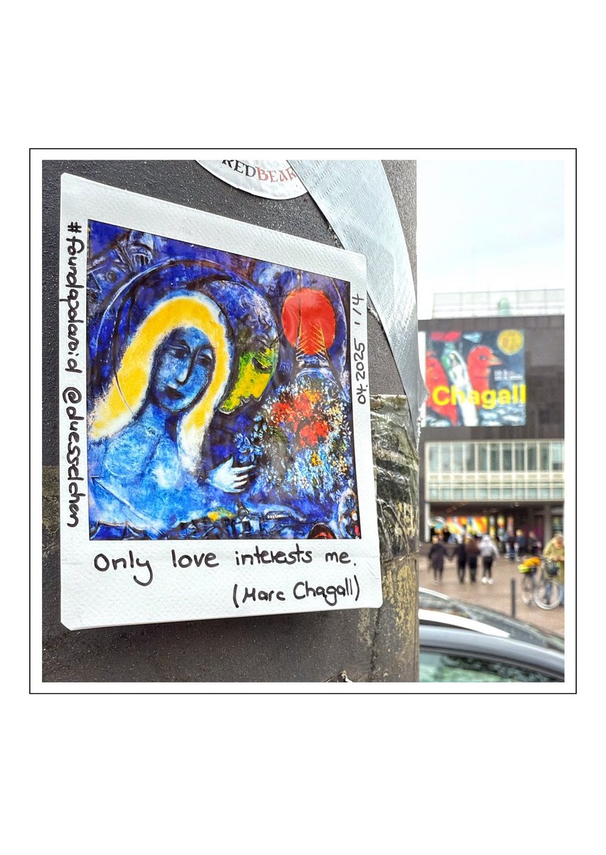 Unterwegs in Düsseldorf.
Ein kleines Dankeschön für eine tolle Ausstellung.