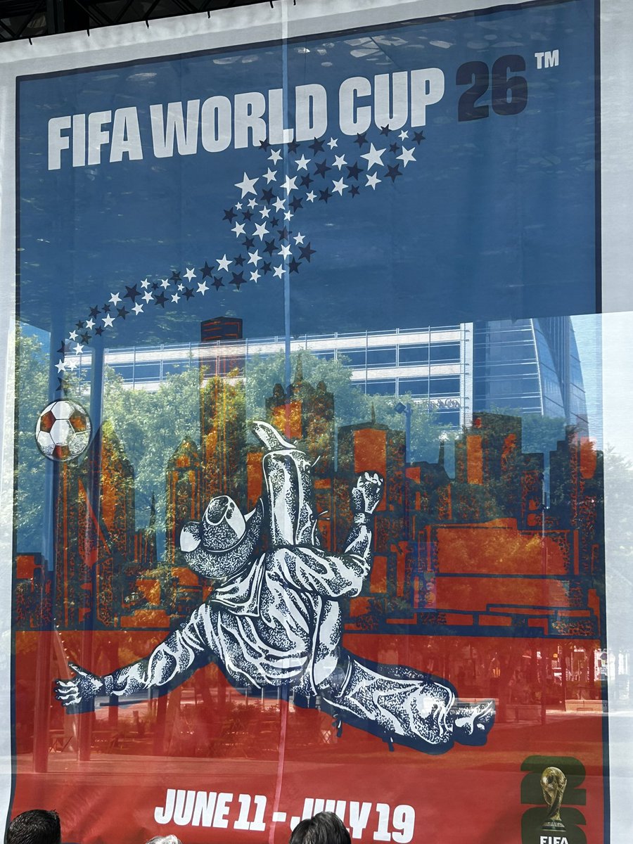 ErikMoraTV's tweet photo. ESTE ES EL PÓSTER DE LA SEDE DE DALLAS PARA EL MUNDIAL DE LA FIFA 2026. #FIFAWorldCup  @Telemundo39 https://t.co/duRUN5l0fR