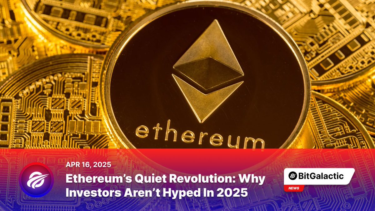 BitGalactic's tweet image. Ethereum’s Quiet Revolution: Why Investors Aren’t Hyped in 2025
bitgalactic.net/ethereums-quie…
🔔 Subscribe for weekly crypto deep dives!
#EthereumNews #CryptoMarketTrends #Layer2Blockchain #DeFi2025 #CryptoInvesting
