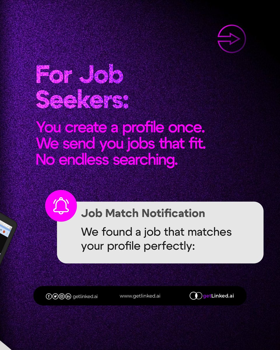 getLinkedai's tweet image. Whether you’re hiring or job-hunting, we help you GetLinked to what matters.

#GetLinked #FutureOfWork #SmartHiring #TopTalent #CareerGrowth #HRTech #WorkSmarter