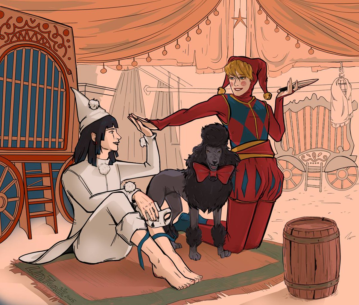 I'd love to introduce you to my own Pierrot and Harlequin. They're the main characters of my story