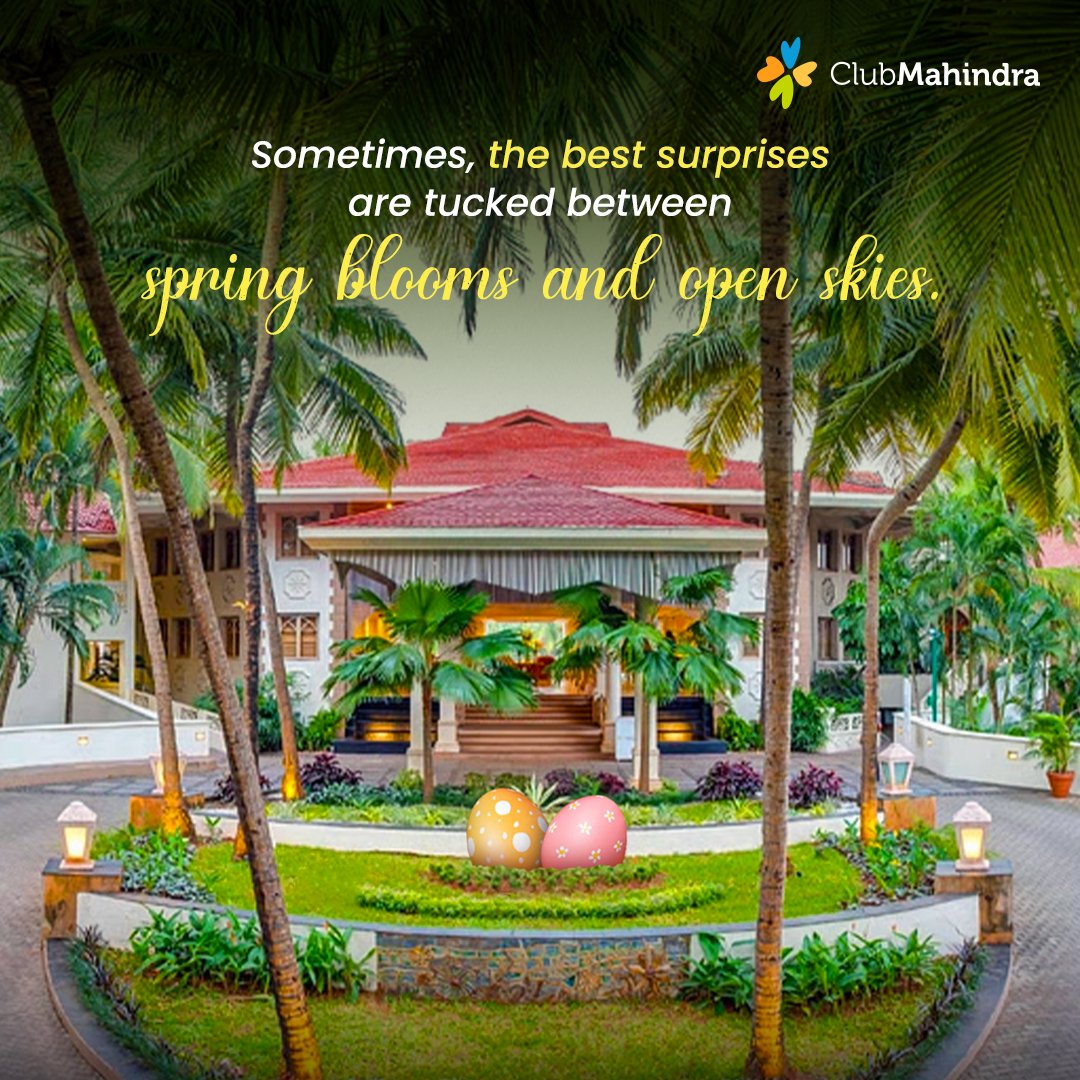 clubmahindra's tweet image. At Club Mahindra, Easter is more than just a day—it’s a celebration of Moments, Memories, and Magical Getaways. 

From scenic escapes to heartfelt stays and festive feasts, unwrap the joy of unforgettable experiences this season.

#EasterJoy #EasterVibes #SpringGetaway