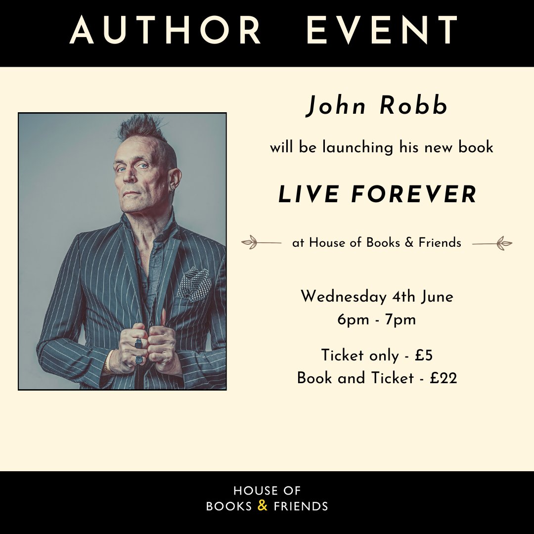 You and I, we're going to... the launch of John Robb's new book, LIVE FOREVER on the 4th June!🎸✍️

”'Brother John Robb knows. He was there!”
-Ian Brown

”'I've read this book three times now and finally it has a happy ending.”
-Noel Gallagher

Link in the bio 🎟️