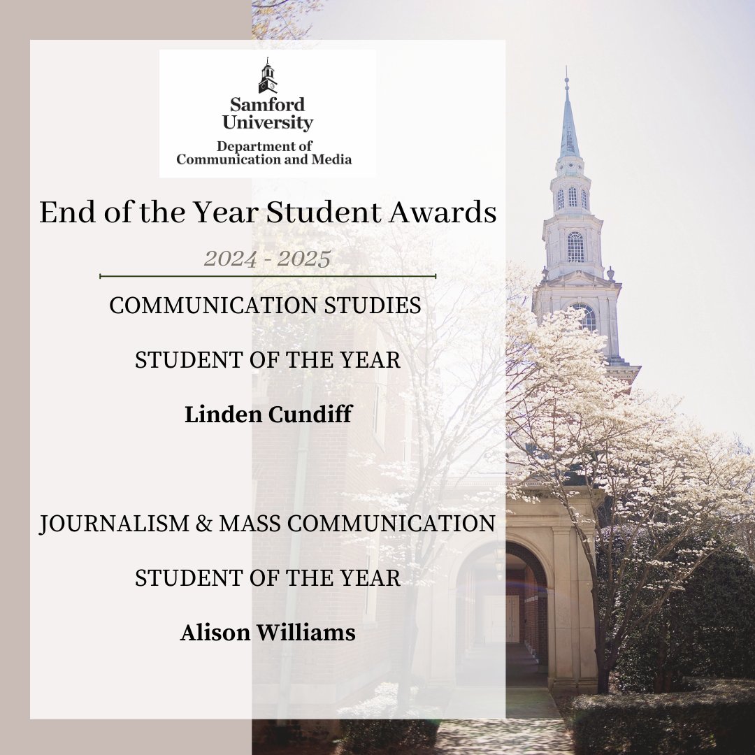 ✨Congratulations to all our CAM End of the Year Student Award recipients! 🏆#CAMatSamford