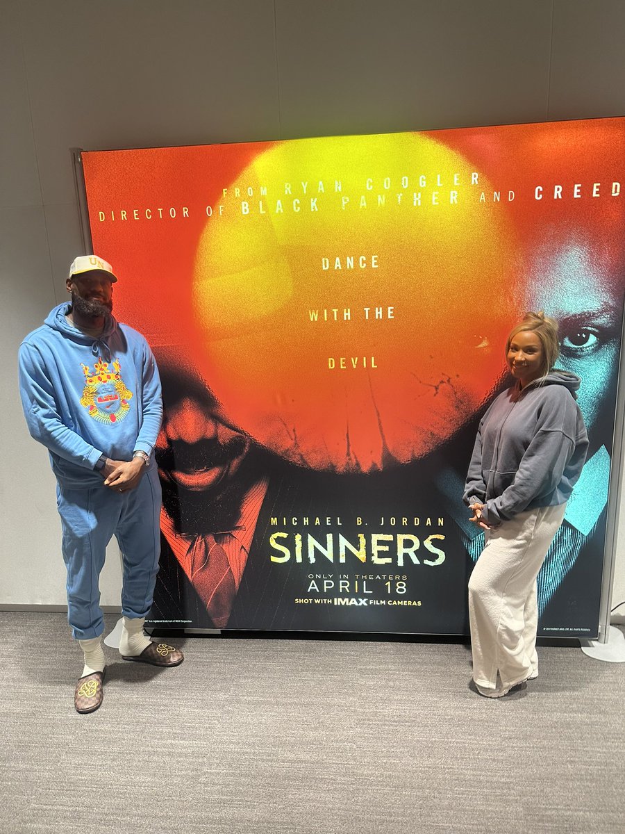 KingJames's tweet image. My brothers Ryan Coogler and Michael B. Jordan did it again!!! ABSOLUTE INCREDIBLE FILM! Ryan, Thank you for allowing My Queen, I, family and friends to screen it. 10/10 movie! Make sure y’all go check out “SINNERS” tomorrow! It’s a MUST SEE!!!!!! 🙌🏾🙌🏾🙌🏾🙌🏾🙌🏾