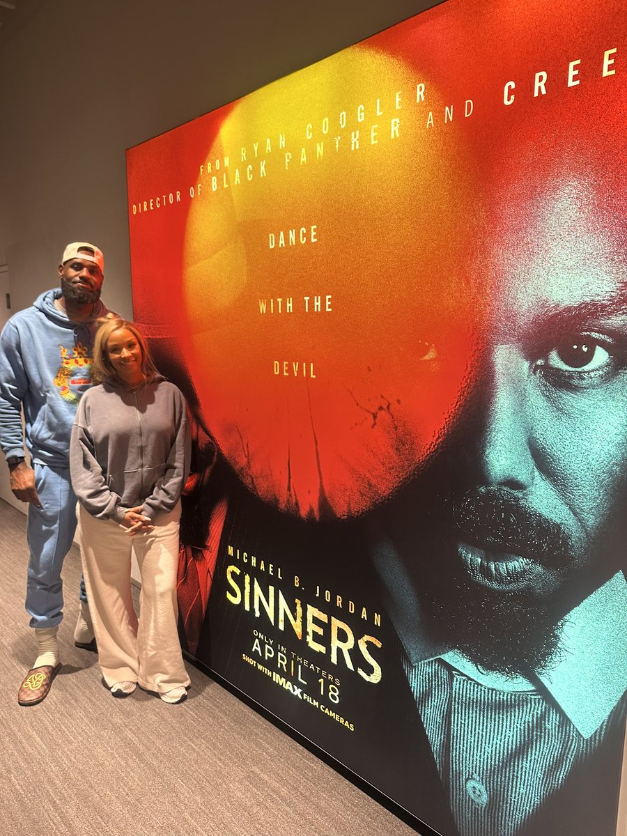 KingJames's tweet image. My brothers Ryan Coogler and Michael B. Jordan did it again!!! ABSOLUTE INCREDIBLE FILM! Ryan, Thank you for allowing My Queen, I, family and friends to screen it. 10/10 movie! Make sure y’all go check out “SINNERS” tomorrow! It’s a MUST SEE!!!!!! 🙌🏾🙌🏾🙌🏾🙌🏾🙌🏾