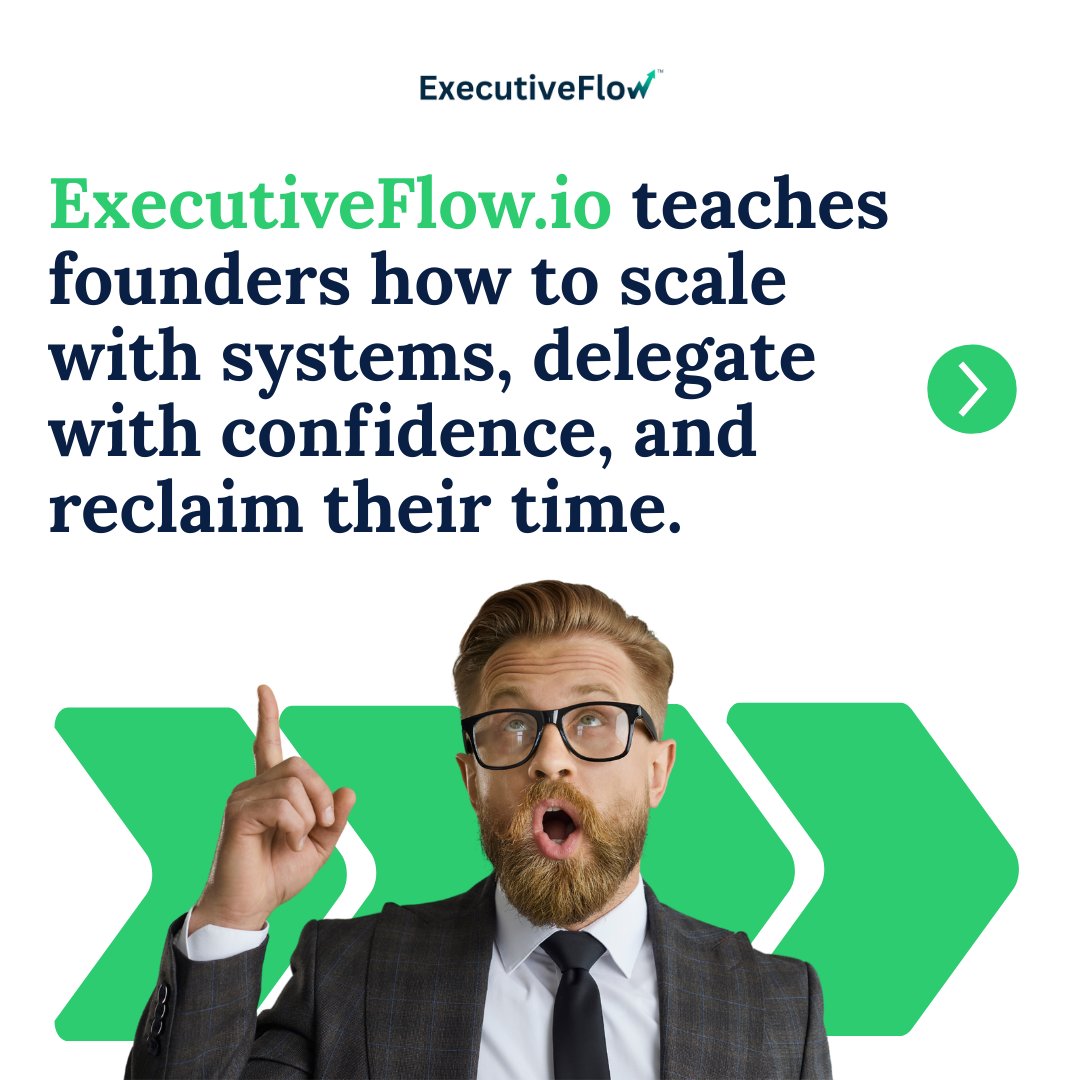 ExecutiveFlowio's tweet image. Most business coaches tell you to “do more.”
We show you how to do less — and earn more.

#ScaleWithSystems #ExecutiveFlow #EntrepreneurLife #Founders #StartupSuccess  #BusinessOwner #ScalingYourBusiness #BusinessSuccess #StartupLife #BusinessTips #BusinessConsultancy