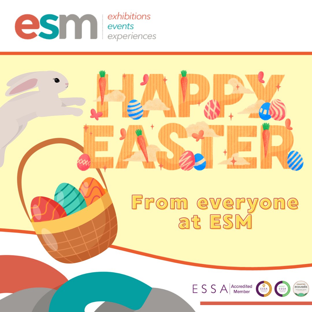 Happy Easter from everyone at ESM!

Have a fantastic bank holiday weekend and a well deserved break from the madness of events...

#easter #holiday #bankholiday #break