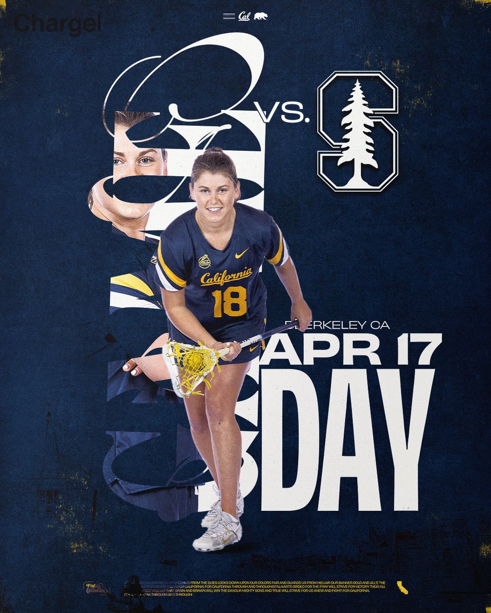 One last ride of the season🐻 

🆚 Stanford
⏰ 4pm PT
📍 California Memorial Stadium 
📺 ACCNX
📊 calbears.com 

#GoBears